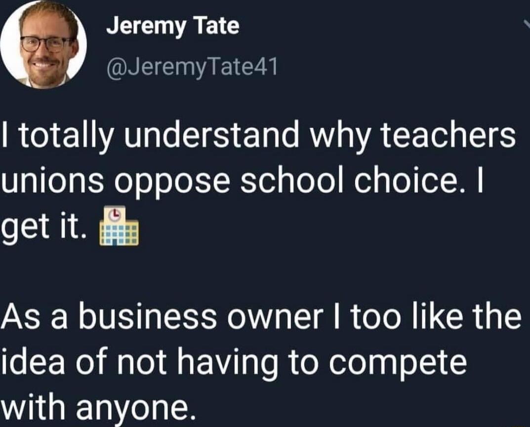 Jeremy Tate REEECE totally understand why teachers gleTgExoe o TeX Rel ToTo Kol s Tol oM get it i As a business owner too like the oENO Halol g EYalo R oNeTolpg ol1 with anyone