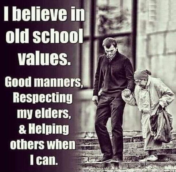Good manners Respecting my elders mnh T