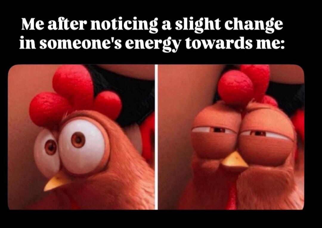 Me after noticing a slight change in someone's energy towards me: