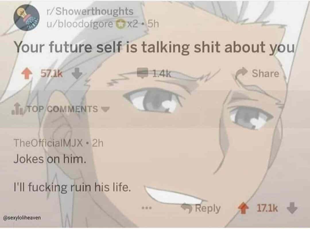 r R Showefth N 4 Nnnnorgu nsh Y y E Your future is talking shit about ypu