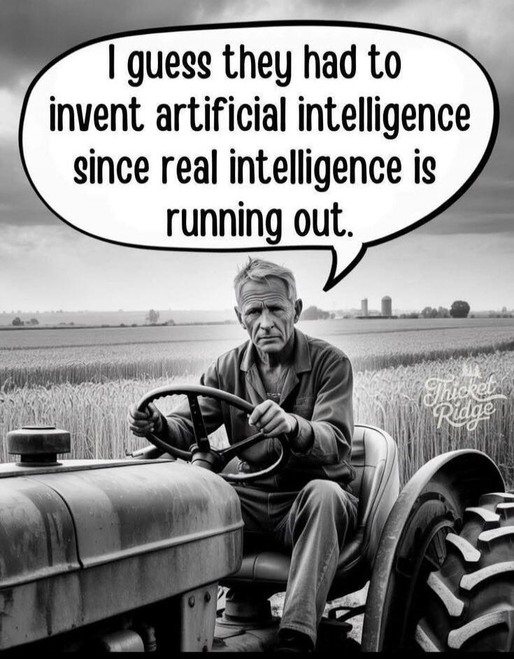 I guess they had to invent artificial intelligence since real intelligence is running out.