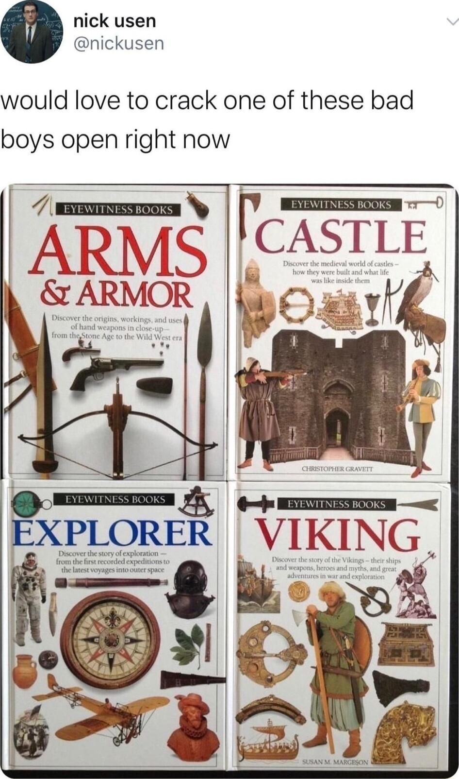 nick usen nickusen would love to crack one of these bad boys open right now 7 o Y ARMS PCASTLE