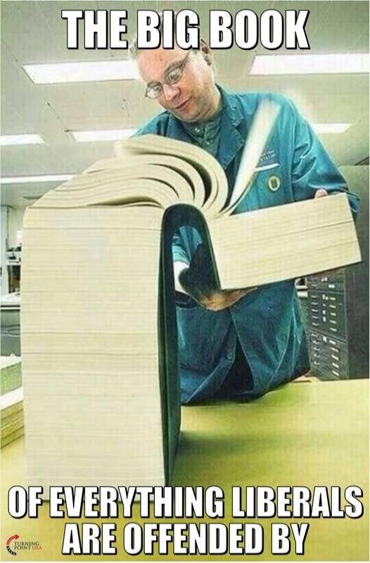 THE BIG BOOK OF EVERYTHING LIBERALS ARE OFFENDED BY