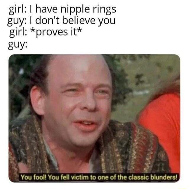 girl I have nipple rings guy dont believe you girl proves it 8uy