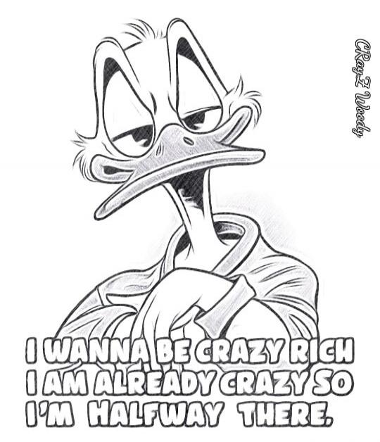I WANNA BE CRAZY RICH I AM ALREADY CRAZY SO I'M HALFWAY THERE.