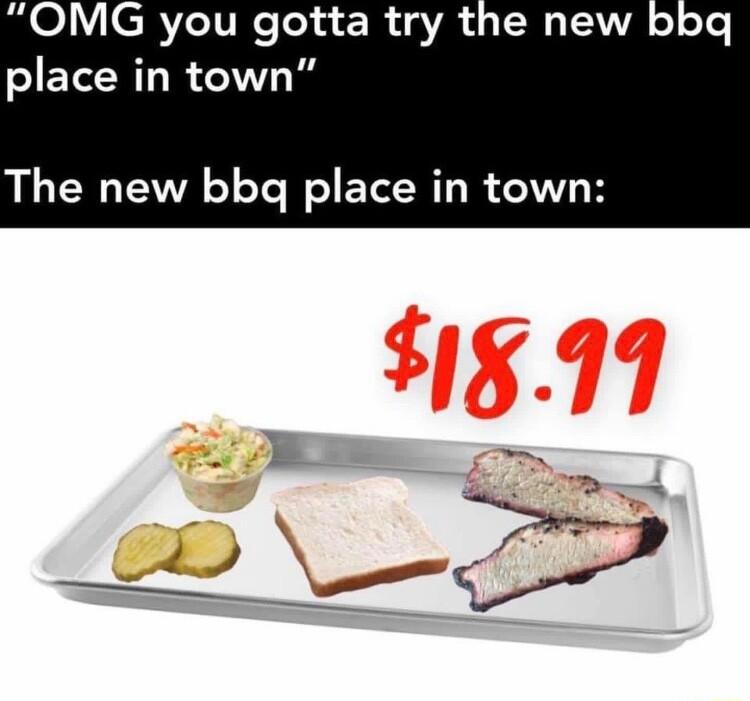 OMG you gotta try the new bbq JETCHL R I The new bbq place in town