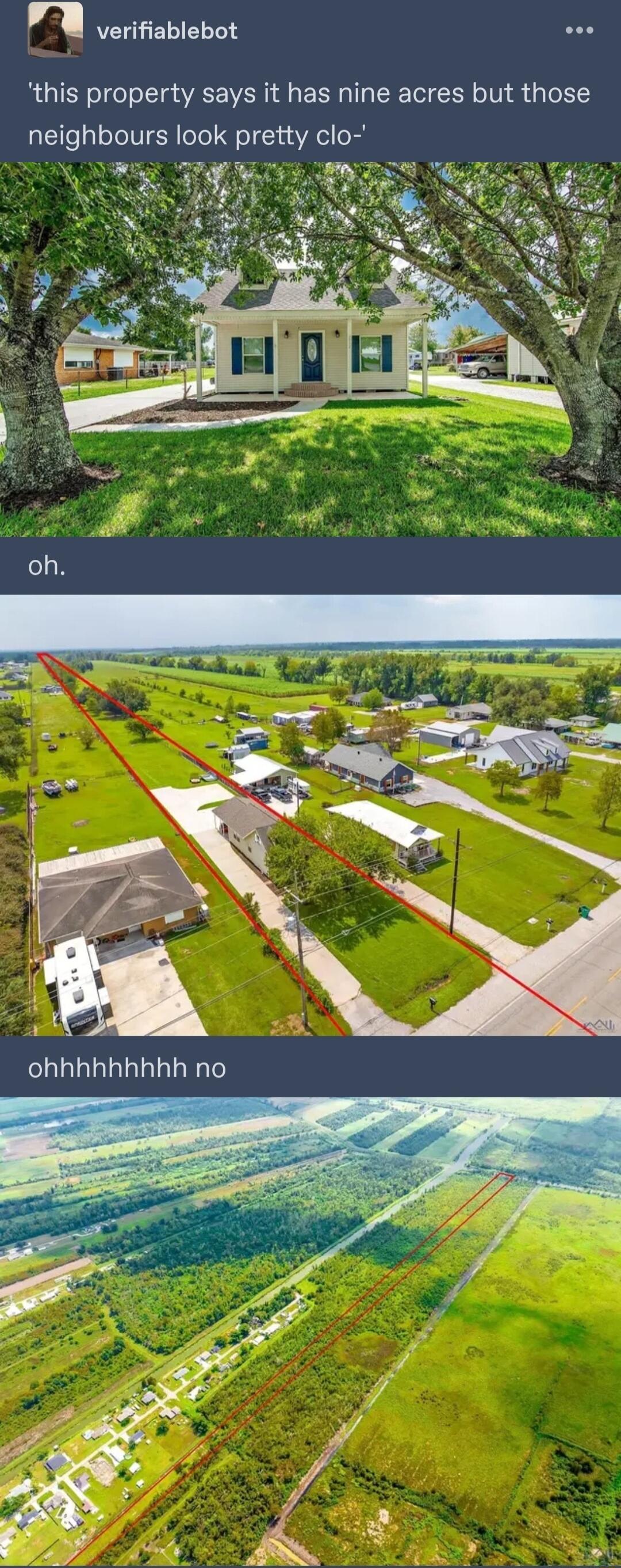 verifiablebot o this property says it has nine acres but those