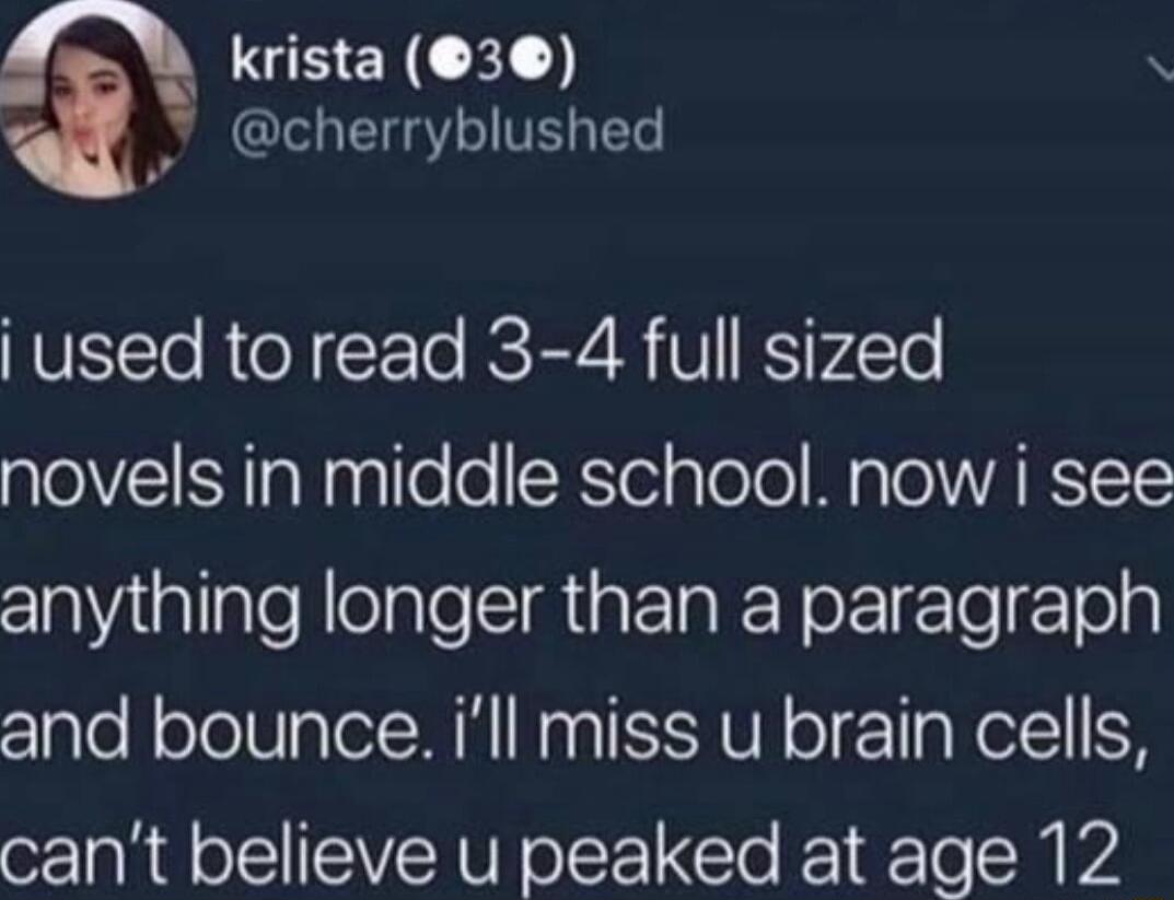 OV IR N i cherryblushed MUl R oY cF Te REEV4R VI RSiv4Ye o Y TaNaglfelo SXYel plole g TOVARSCTS anything longer than a paragraph and bounce ill miss u brain cells cant believe u peaked at age 12