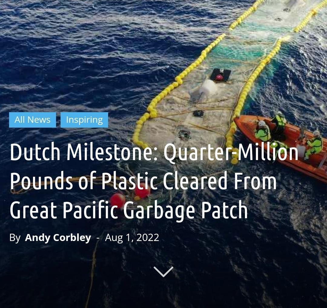 ey Mlleston Poundsof Plastc ear m Great Pacific Garbage Patch By Andy Corbley Aug 12022 A