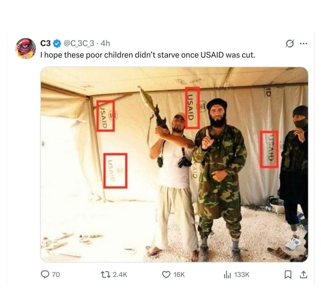 I hope these poor children didn't starve once USAID was cut. USAID