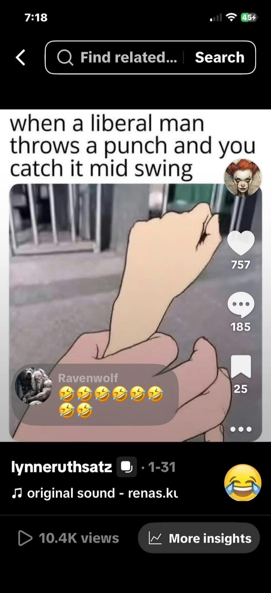 when a liberal man throws a punch and you catch it mid swing