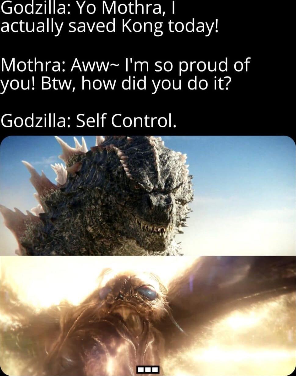 Clelovd MR oY eluglgMN actually saved Kong today Mothra Aww Im so proud of you Btw how did you do it lole b4l Rl R epligol K