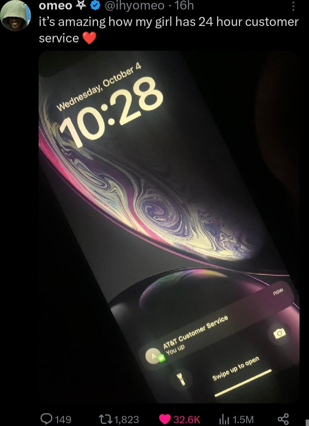 A omeo hyomeo 16n its amazing how my girl has 24 hour customer service FVL 121823 326K l115M