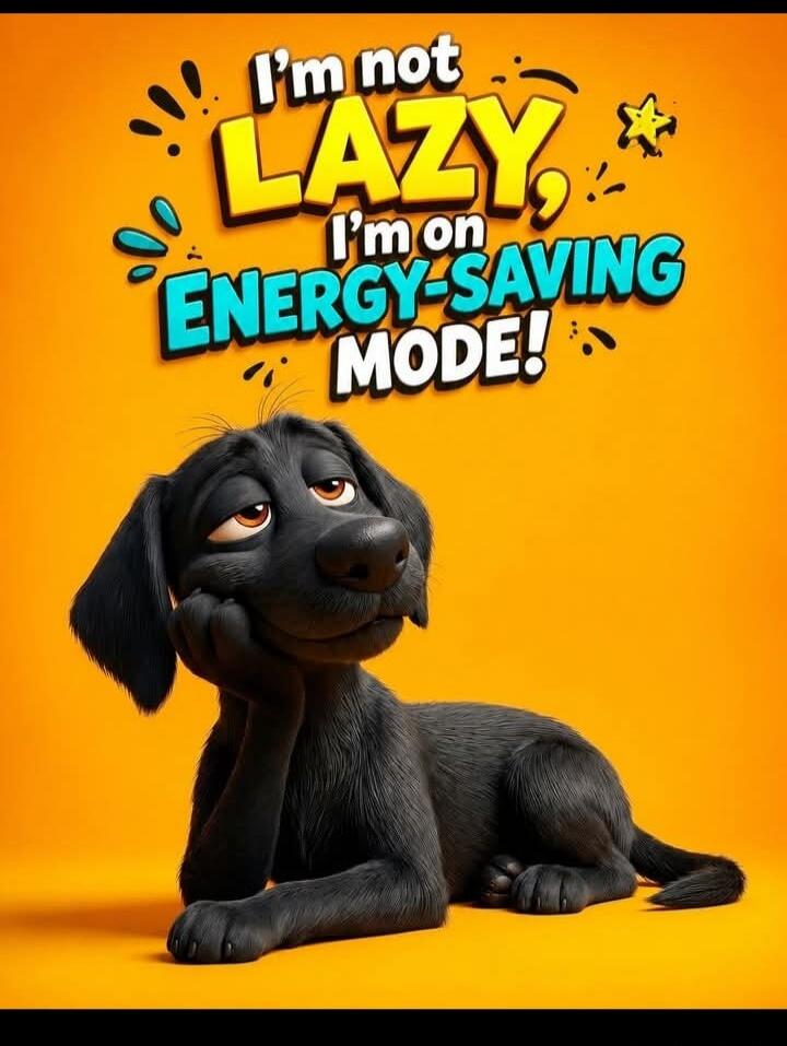 I'm not LAZY, I'm on ENERGY-SAVING MODE!