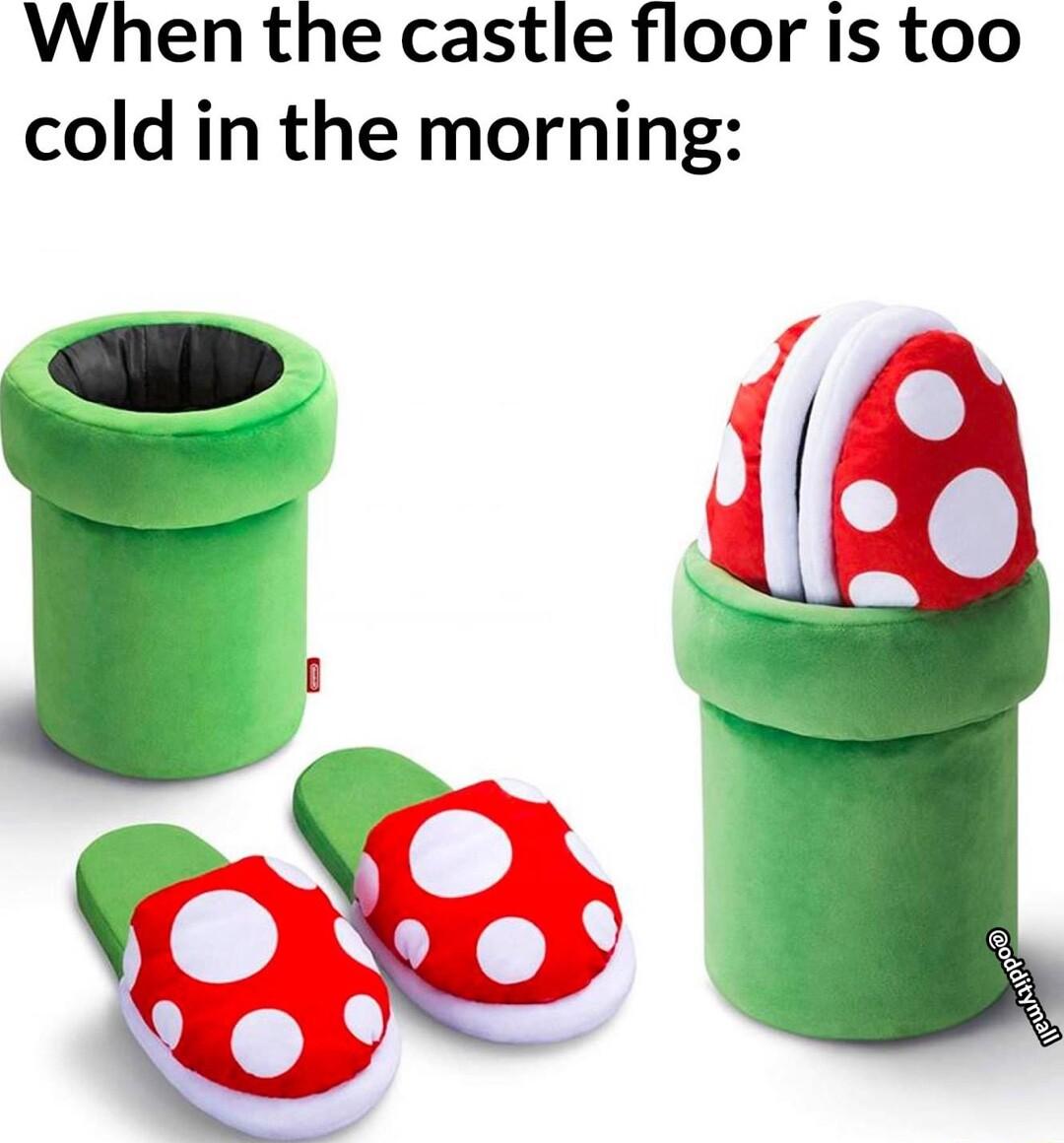 When the castle floor is too cold in the morning