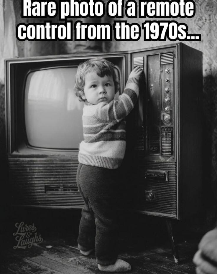 Rare photo of a remote control from the 1970s...