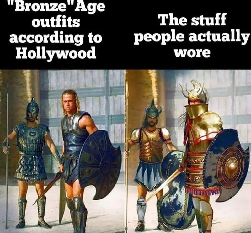 Bronze Age outfits The stuff accordingto people actually Hollywood wore