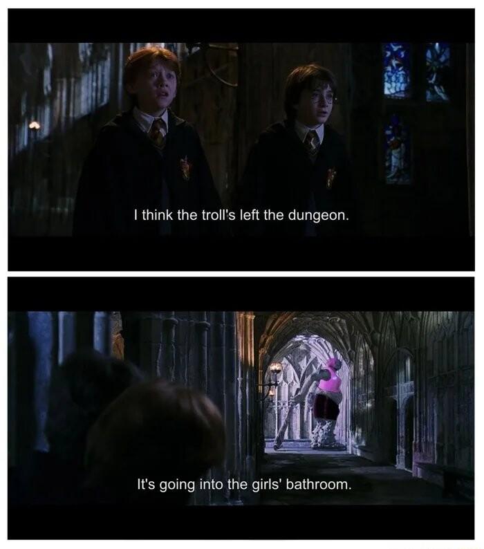 I think the trolls left the dungeon Its going into the girls bathroom