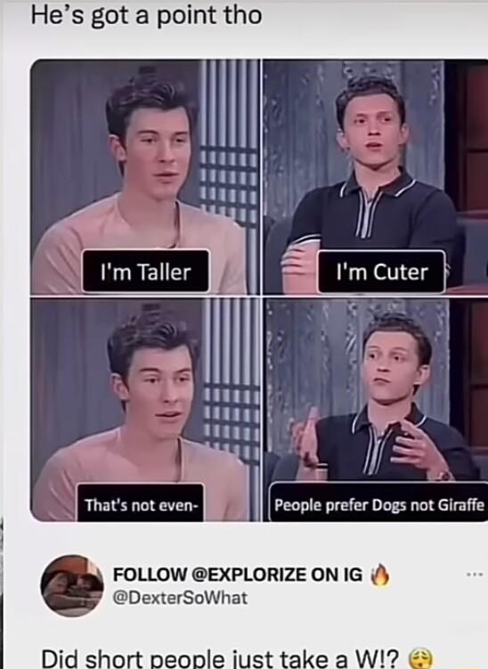 Hes got a point th a un LT 1 Thats not even e Y oo NS People prefer Dogs not Giraffe