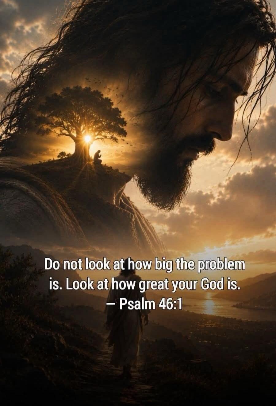 Do not look at how big the problem is. Look at how great your God is. - Psalm 46:1