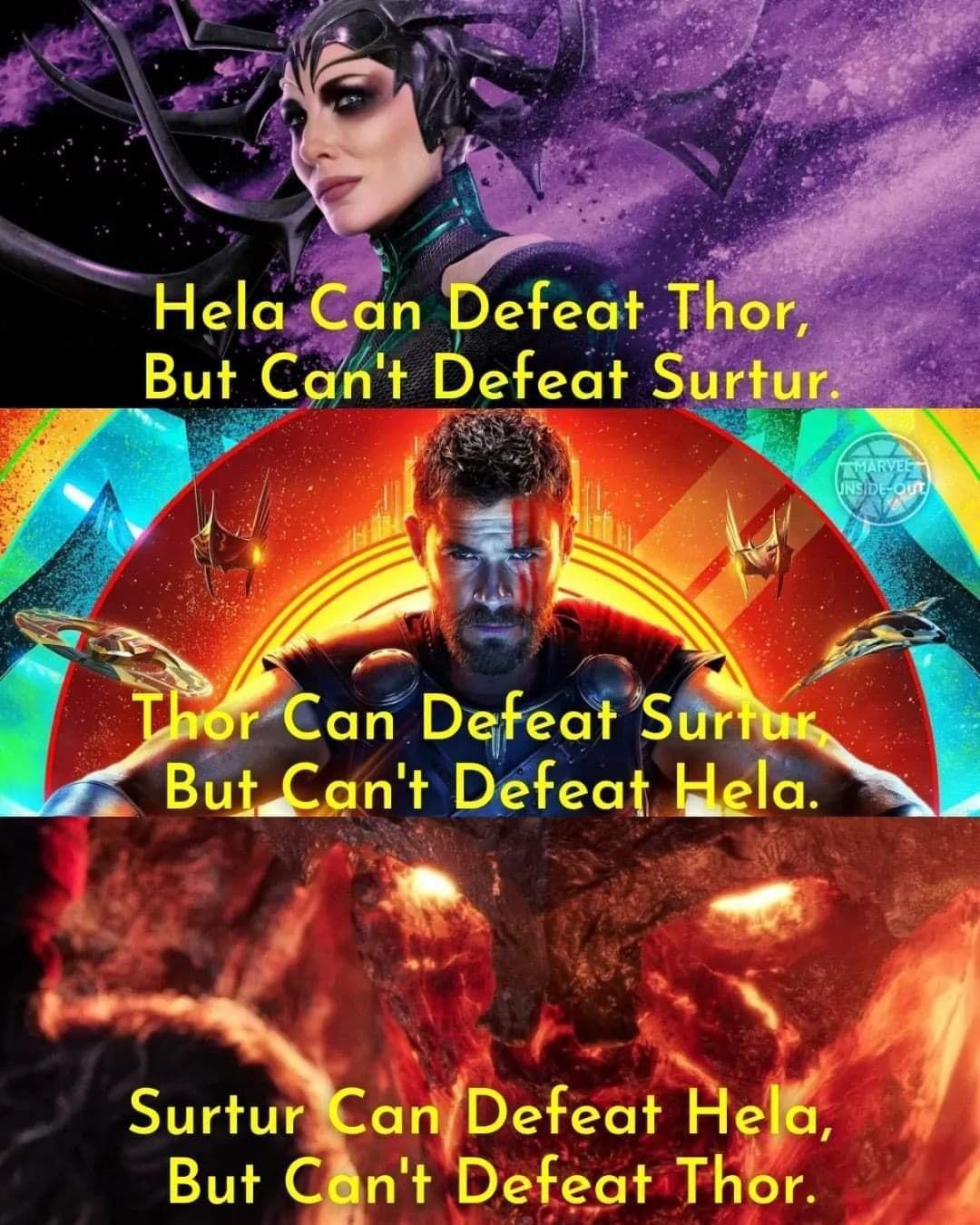 P ey B Helagin Defeat TIZV But Cant Defeat Surtul Surtur anDefeuf He But Clnt Defeat Thor 4