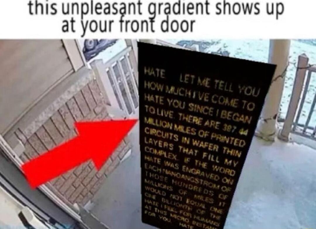 this unpleas mrament shows up at your ron door