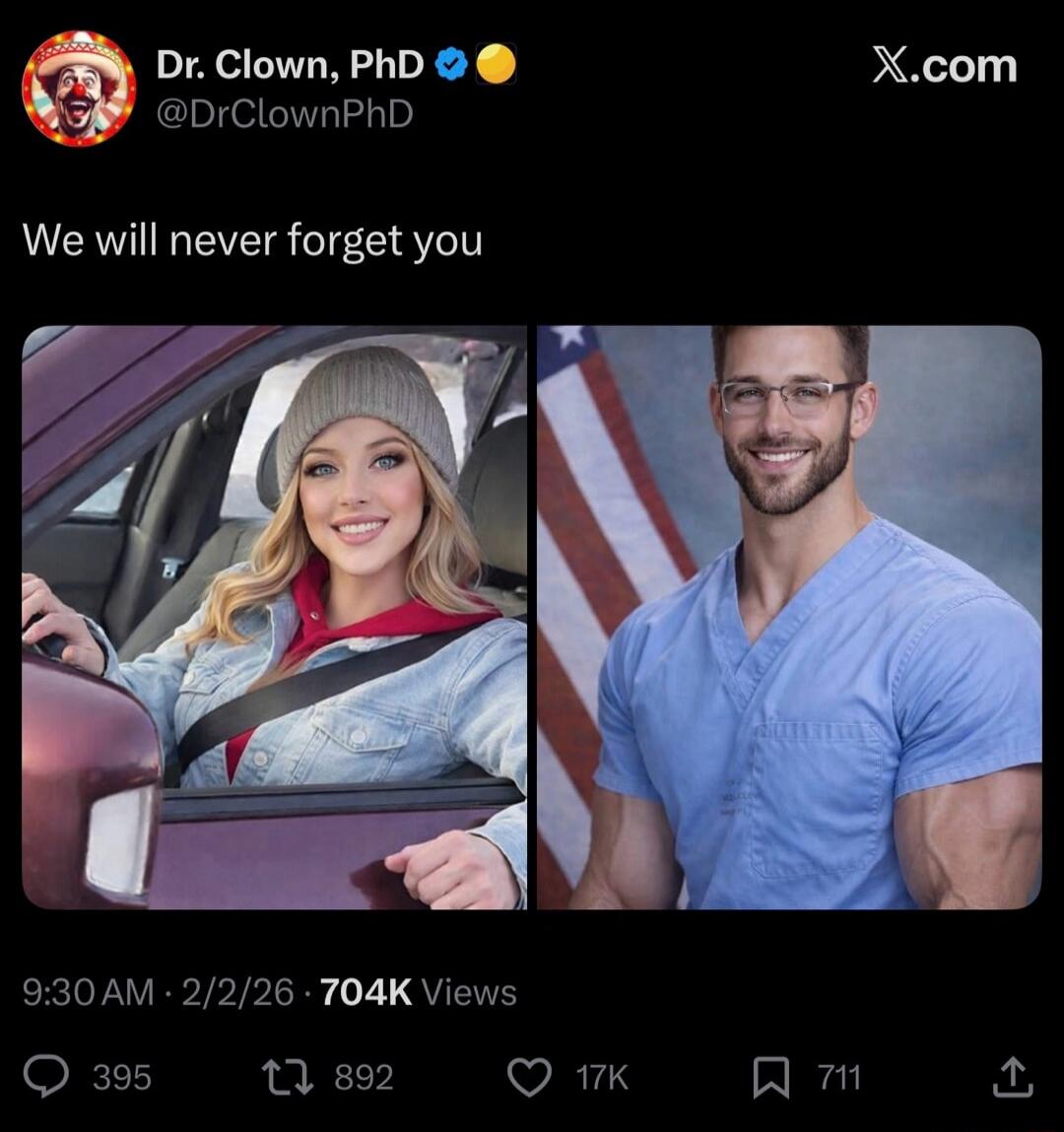 Dr. Clown, PhD @DrClownPhD
We will never forget you
