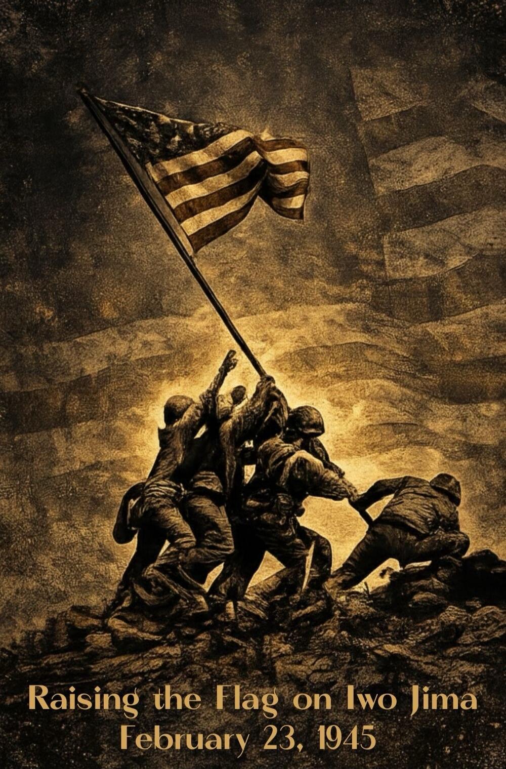 Raising the Flag on Iwo Jima February 23, 1945