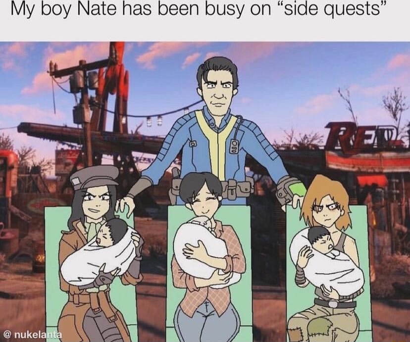 My boy Nate has been busy on side quests