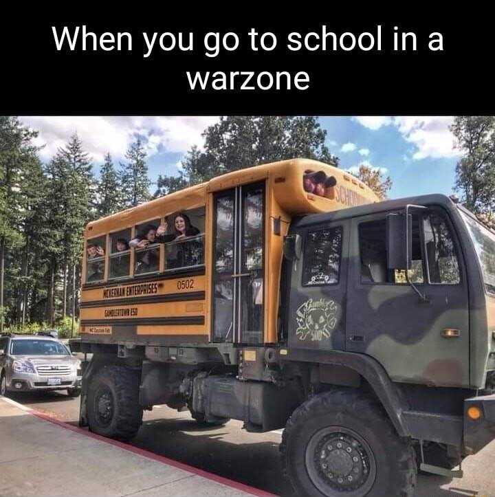 When you go to school in a warzone