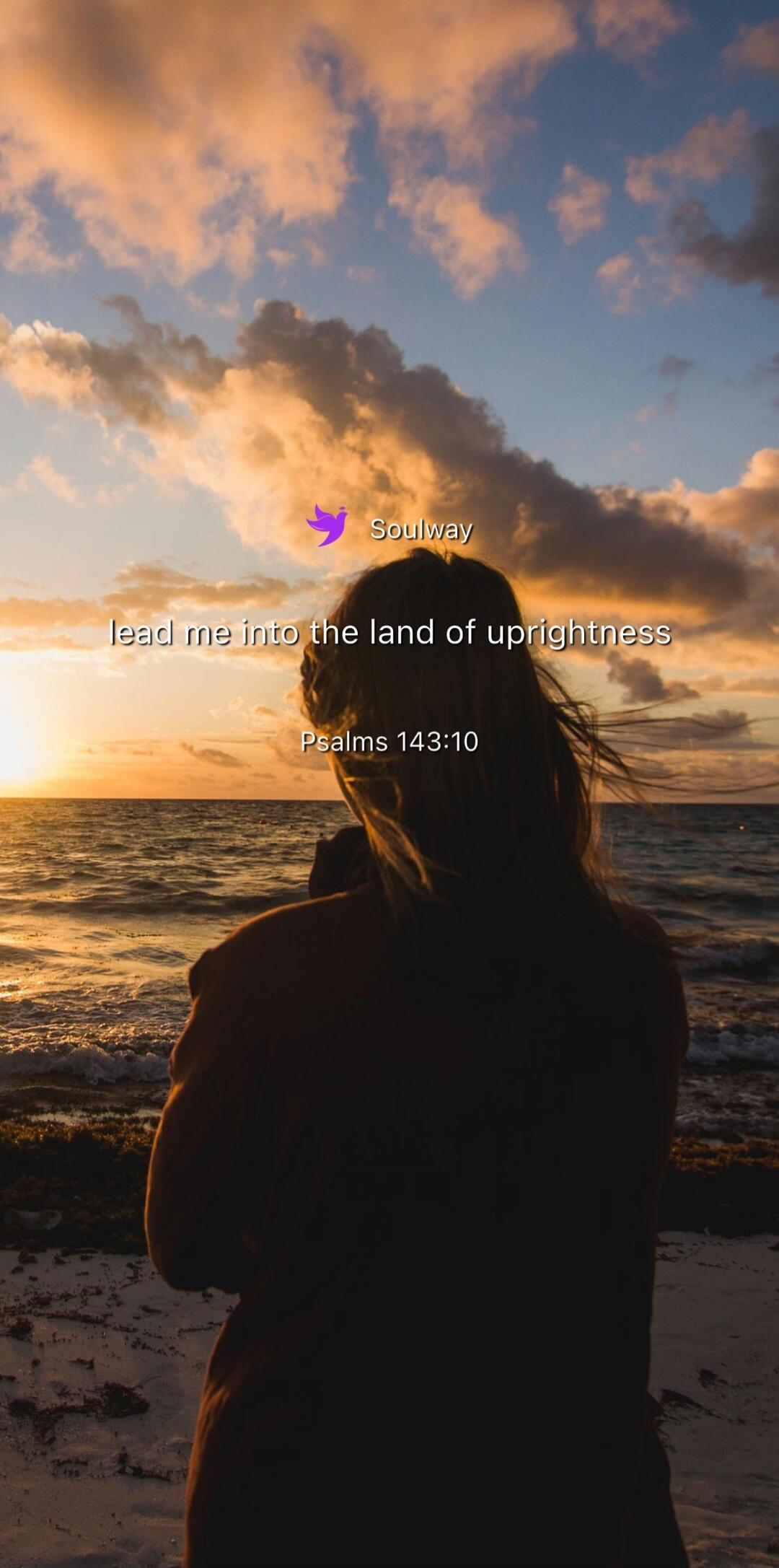 Soulway lead me into the land of uprightness Psalms 143:10
