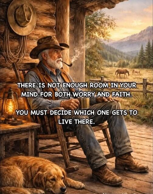 THERE IS NOT ENOUGH ROOM IN YOUR MIND FOR BOTH WORRY AND FAITH. YOU MUST DECIDE WHICH ONE GETS TO LIVE THERE.