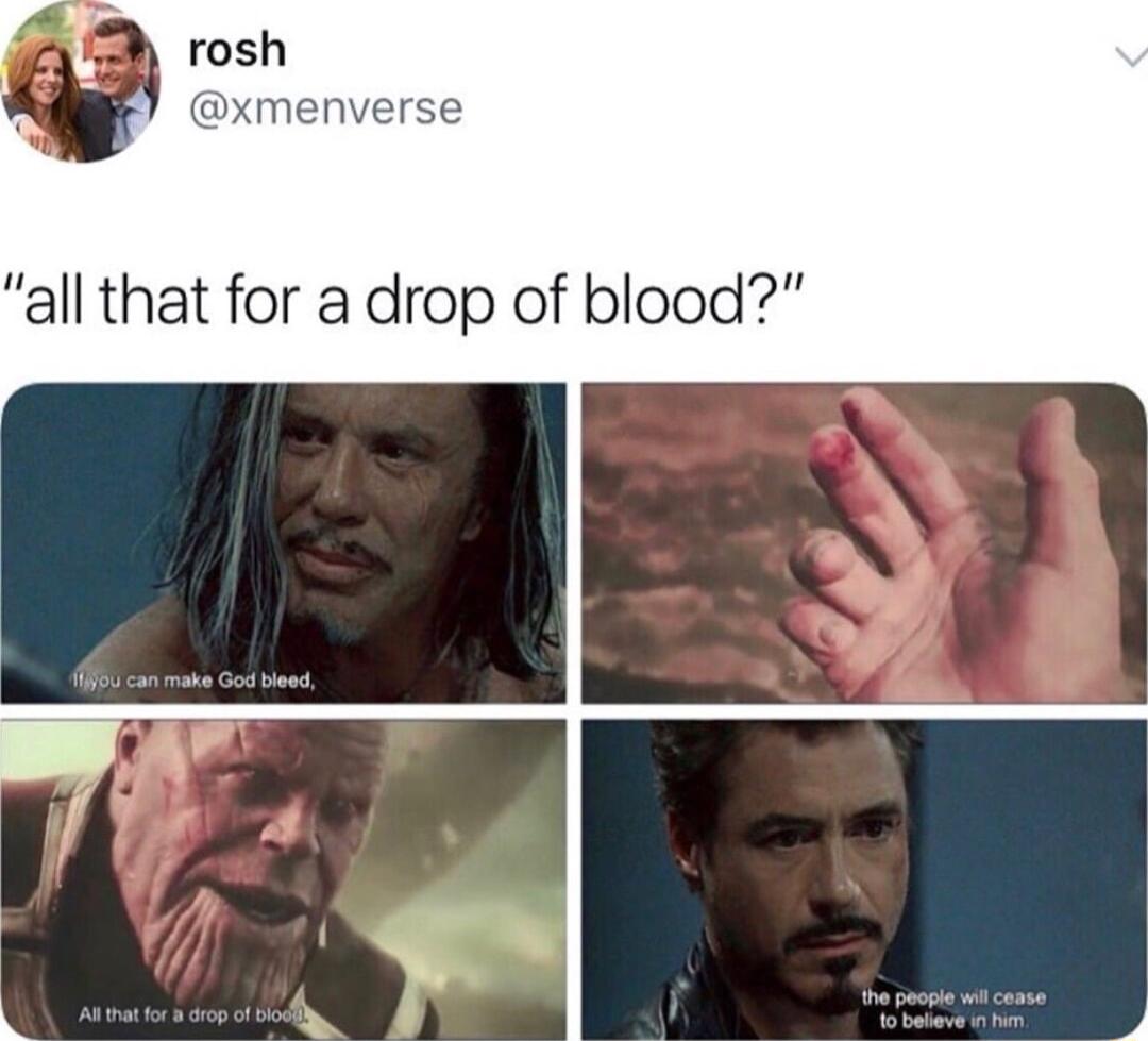 all that for a drop of blood