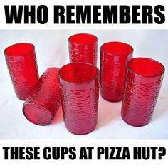 Lo A THESE CUPS AT PIZZA HUT