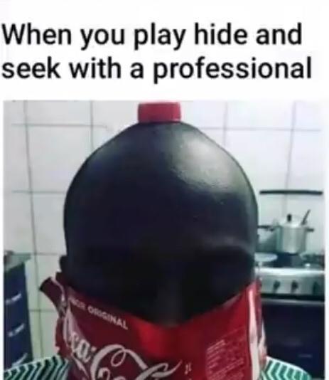 When you play hide and seek with a professional