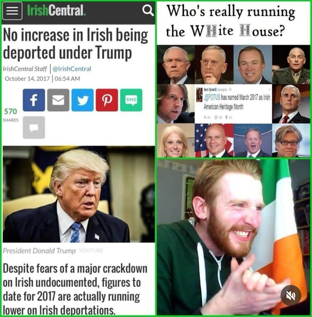 mcrease in Irish being deported under Trump Despite fears of a major crackdown on Irish undocumented figures to date for 2017 are actually running e h ation