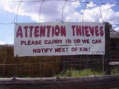 ATTENTION THIRVESTE PLEASE CARRY ID SO WE CAN NOTIFY NEXT OF KIN