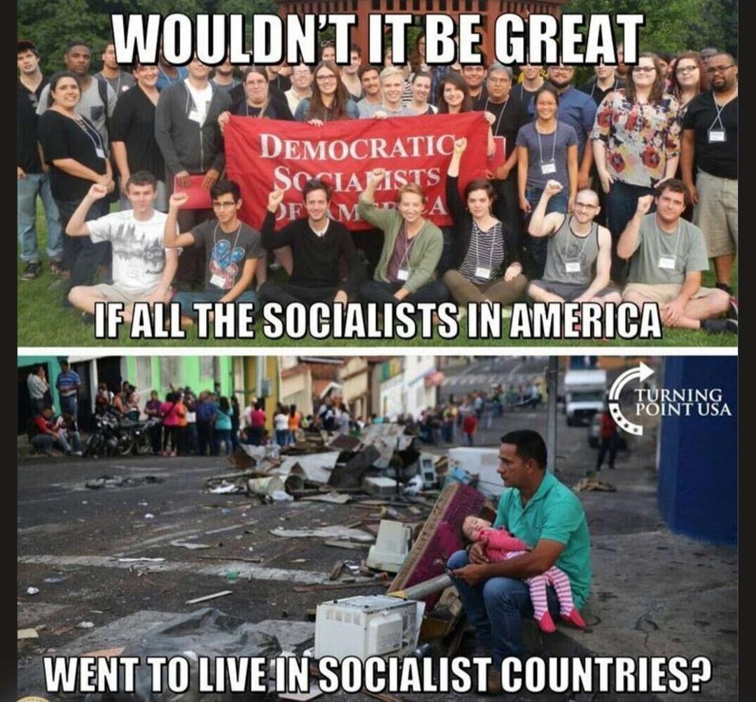 WOULDN'T IT BE GREAT IF ALL THE SOCIALISTS IN AMERICA WENT TO LIVE IN SOCIALIST COUNTRIES?