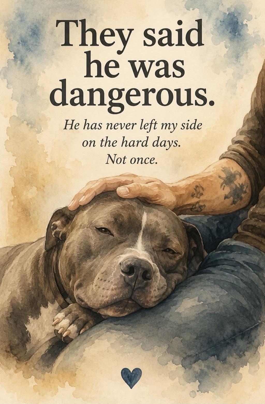 They said he was dangerous. He has never left my side on the hard days. Not once.