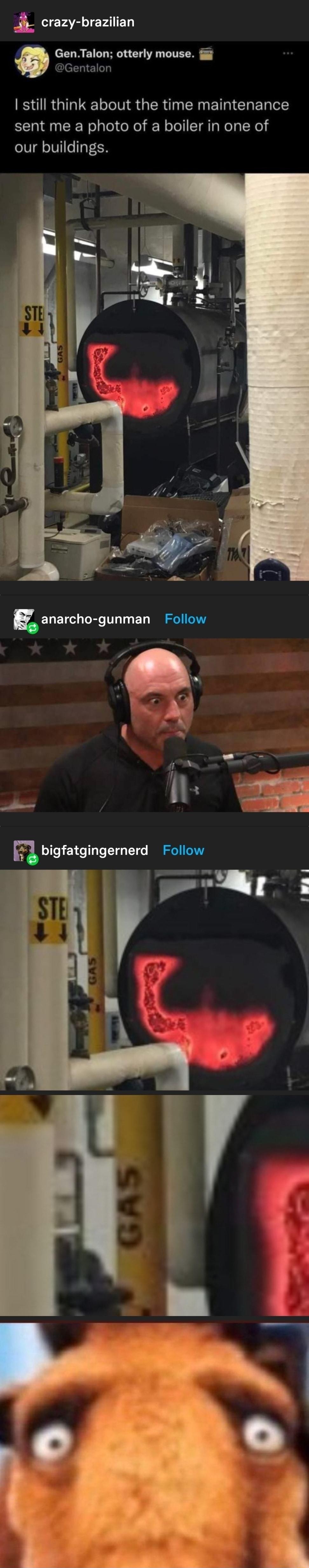 L crazy brazilian 38 GenTalon otterly mouse Gentalon S IR QI TRET ooV S R T RN ET I ET Tl sent me a photo of a boiler in one of our buildings n bigfatgingernerd Follow