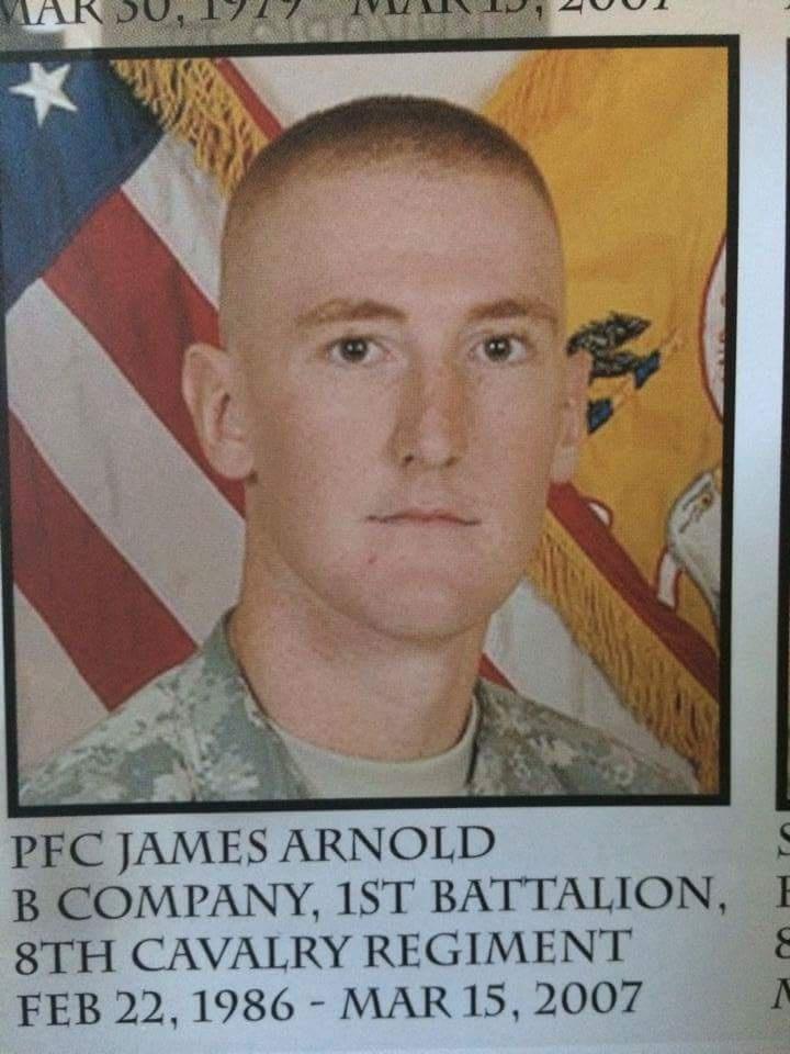 aiwim PFC JAMES ARNOLD B COMPANY 1ST BATTALION h 1 8TH CAVALRY REGIMENT FEB 221986 MAR 15 2007 1