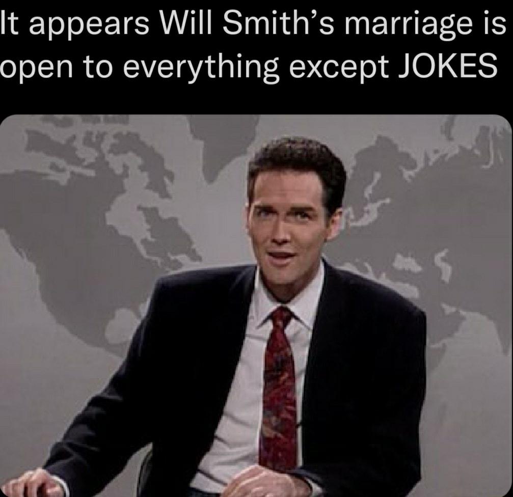 It appears Will Smiths marriage is open to everything except JOKES