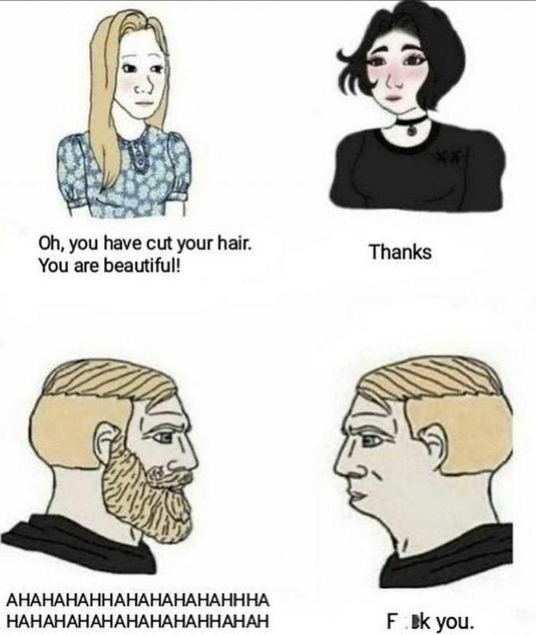 Oh you have cut your hair You are beautiful Thanks AHAHAHAHHAHAHAHAHAHHHA HAHAHAHAHAHAHAHAHHAHAH F Bk you