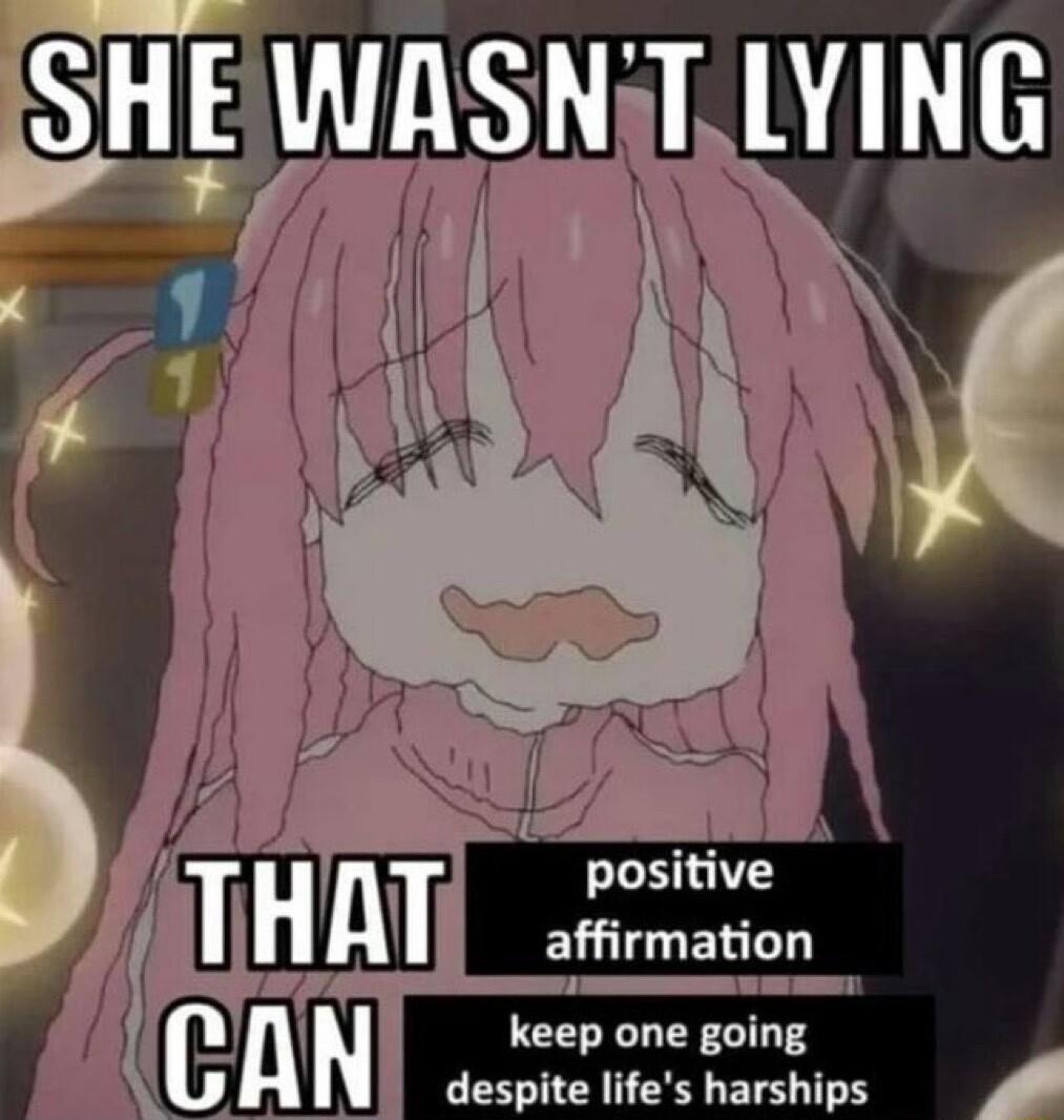 g positive affirmation keep one going despite lifes harships