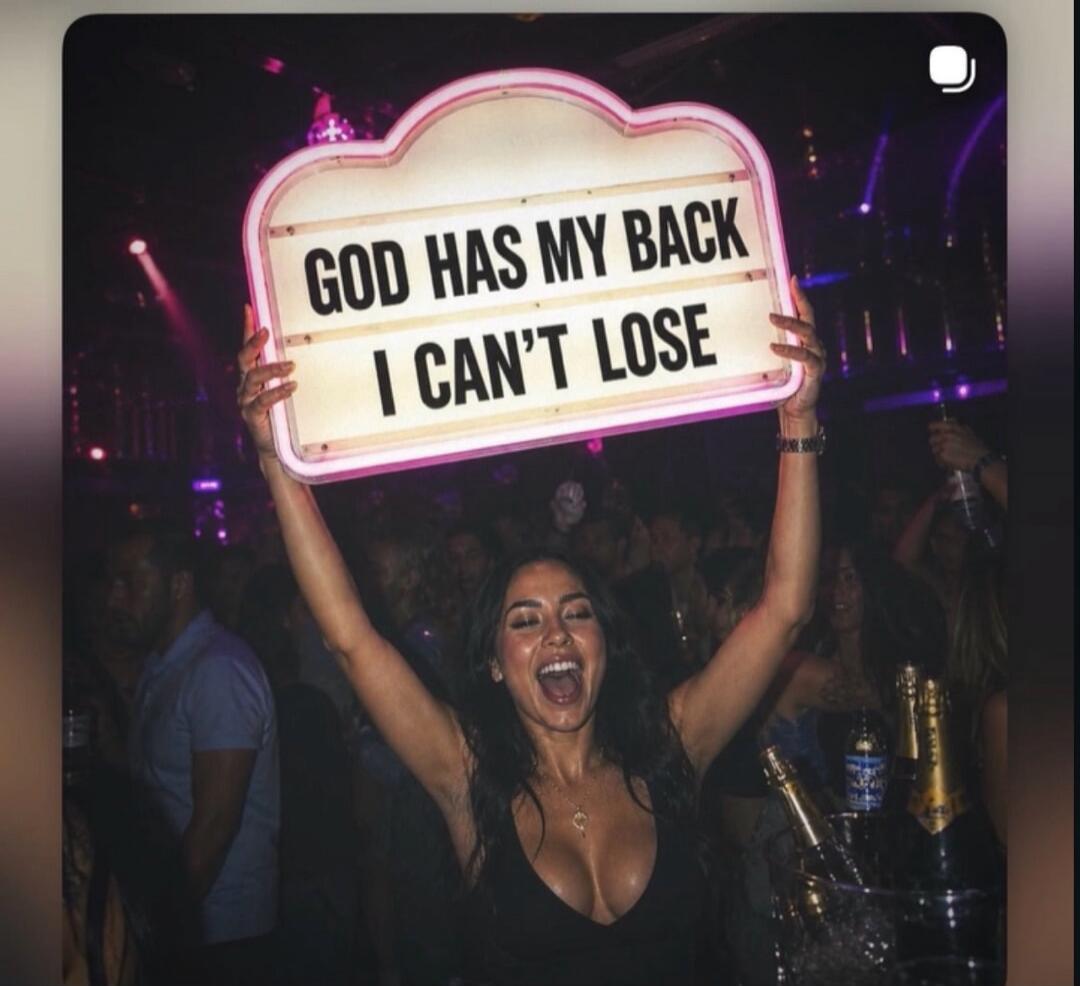GOD HAS MY BACK I CAN'T LOSE