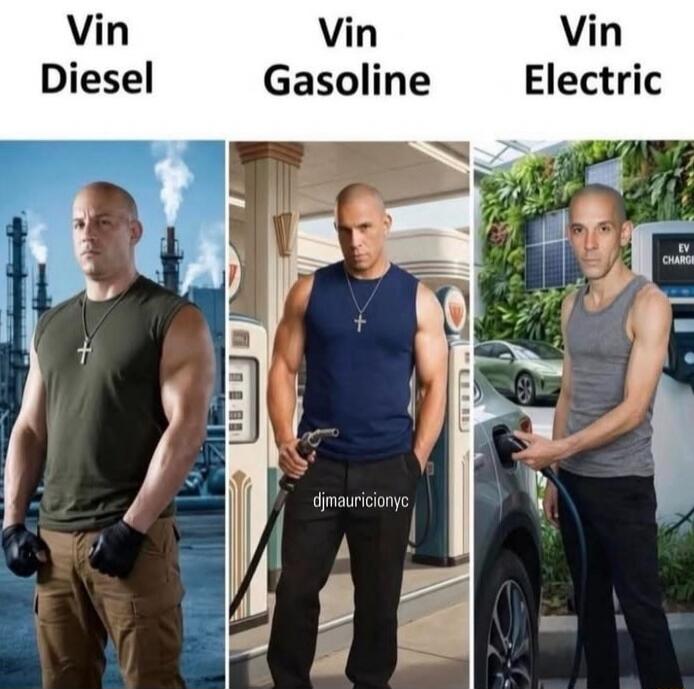 Vin Diesel Vin Gasoline Vin Electric EV CHARGE djmauricionyc