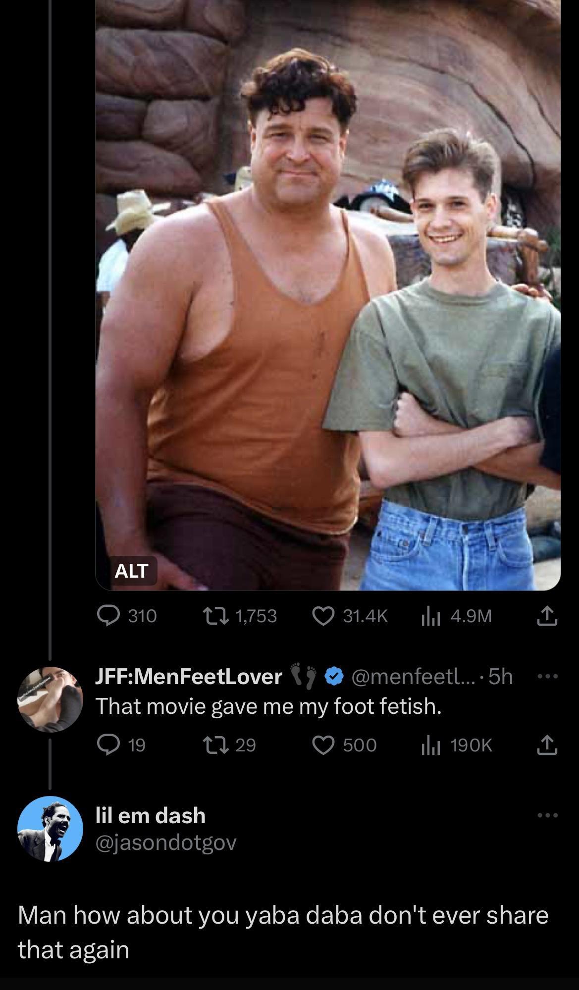ALT X10 1753 Q314K y 49Mm That movie gave me my foot fetish Q19 v 29 Q500 190k YWGLTEE jasondotgov V EL N oIV STV RVE L ERe Lo E e Ty R VT TS QOEIETET JFFMenFeetLover menfeetl 5h