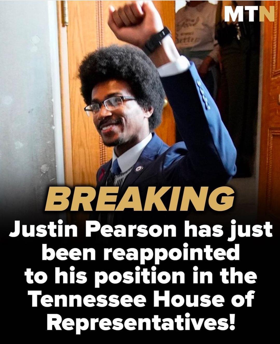 rv A L r mLJA K 77 Justln Pearson has just been reappointed to his position in the L GEC TN L LI TEN G Representatives