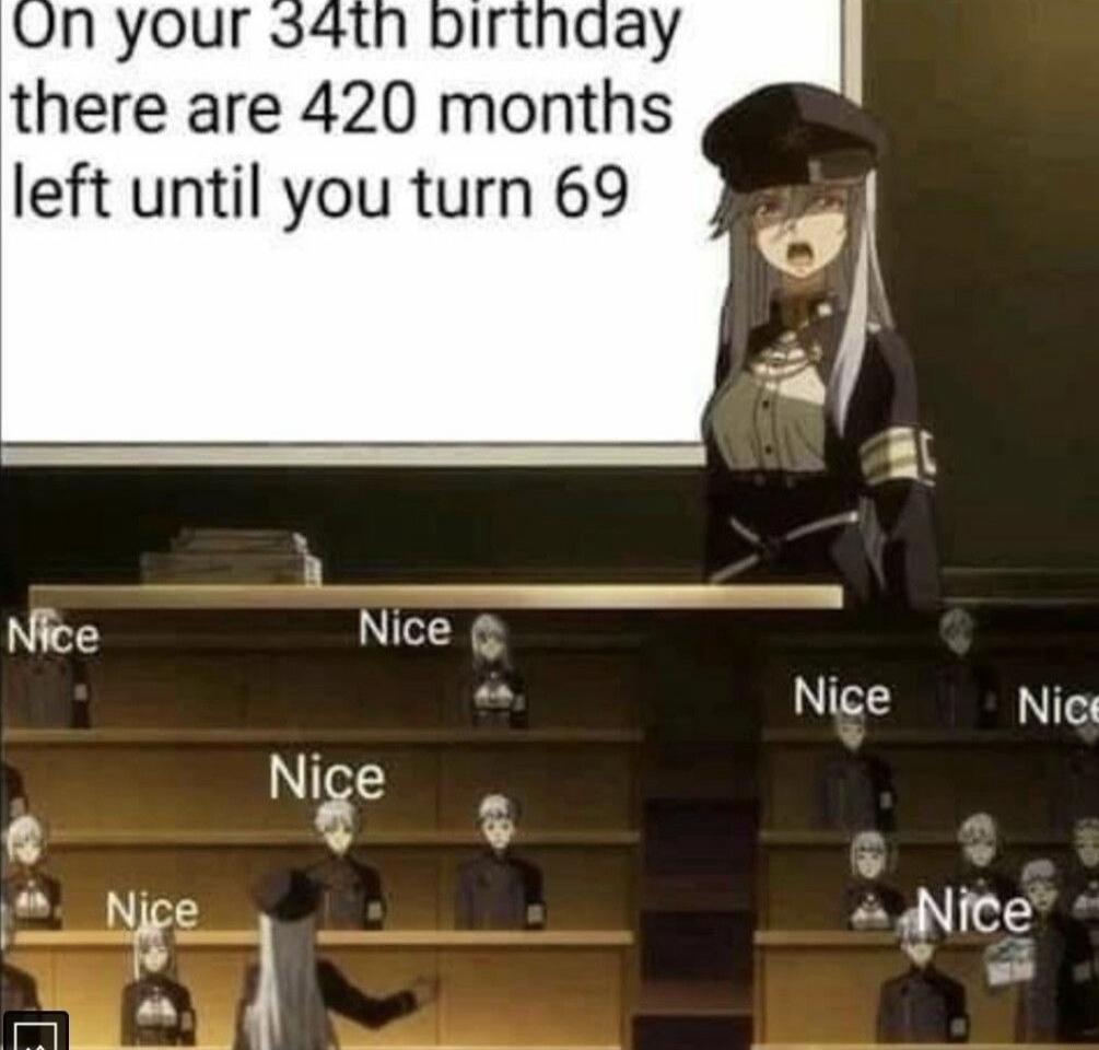 there are 420 months left until you turn 69 L 3l
