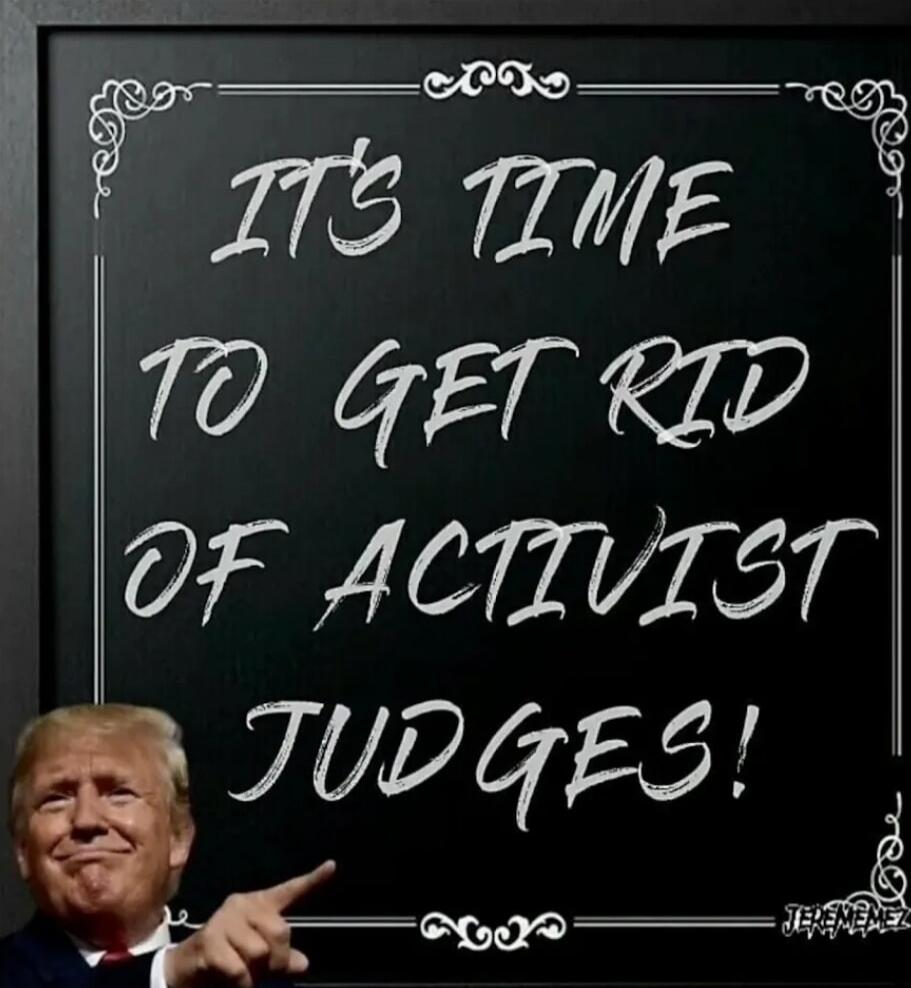 It's time to get rid of activist judges!